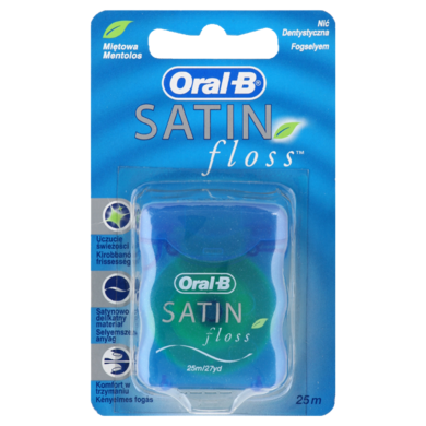 Oral-B, Satin Floss Mint, nić dentystyczna, 25 m