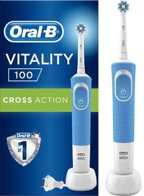 Oral-B, szczoteczka elektryczna, Vitality 100 CrossAction, niebieska