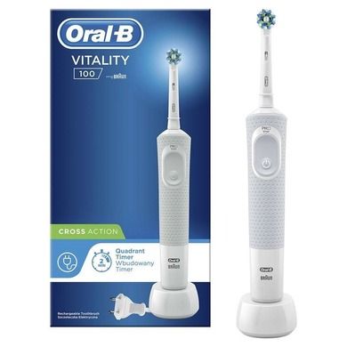 Oral-B, Vitality 100 CrossAction, szczoteczka elektryczna, biała