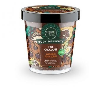 Organic Shop, Body Desserts, peeling do ciała rozgrzewający, Hot Chocolate, 450 ml