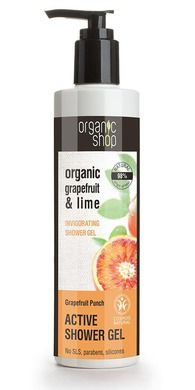 Organic Shop, żel pod prysznic, Orzeźwiający Grejpfrut, 280 ml