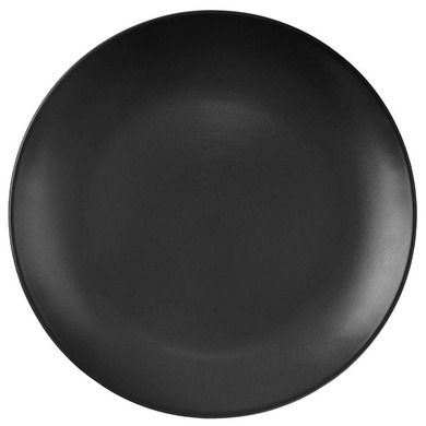 Orion, ceramiczny talerz obiadowy, płytki, czarny, Alfa, 27,5 cm