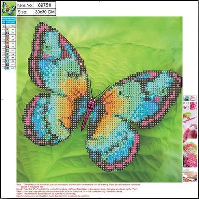 Panta Plast, mozaika diamentowa 5D kit, Butterfly, 30-30 cm