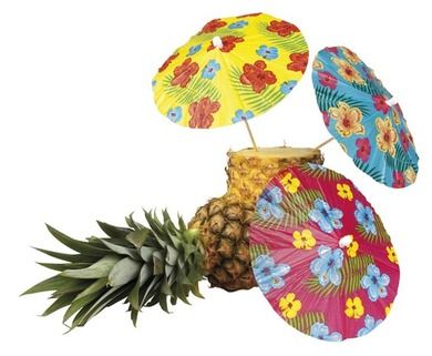Parasolki hawajskie do drinków, 18 cm, 6 szt.