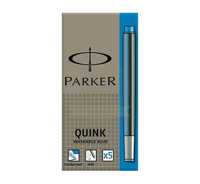 Parker, Quink, naboje z atramentem, niebieskie, 5 szt.