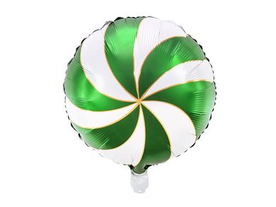 PartyDeco, balon foliowy, cukierek, 35 cm, zielony