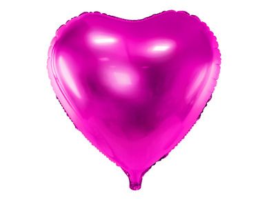 PartyDeco, balon foliowy, serce, 45 cm, różowy