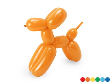 PartyDeco, balony modeliny pastelowe 130 cm, z pompką, mix, 30 szt.