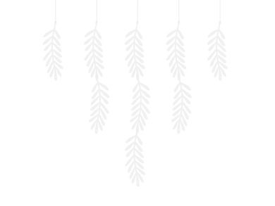 PartyDeco, girlanda Gałązki, biały, 1,8m