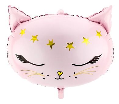 PartyDeco, Meow Party, balon foliowy, kotek, 48-36 cm