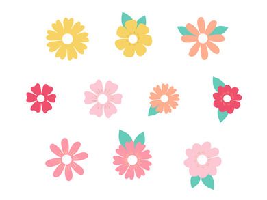 PartyDeco, znaczniki na kieliszki Kwiaty, mix, 5.5-9.5-5.7-10 cm, 10 szt.