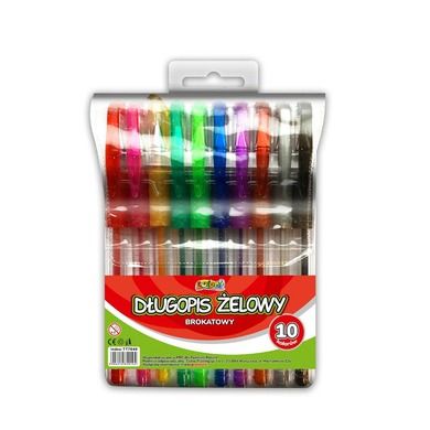 Penmate, długopis, żelowy, brokatowy, 10 kolorów