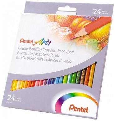 Pentel, kredki ołówkowe, 24 kolory