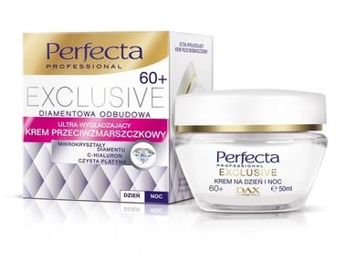 Perfecta, Exclusive 60+, krem przeciwzmarszczkowy ultra wygładzający, na dzień i noc, 50 ml
