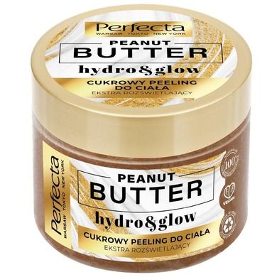 Perfecta, Peanut Butter, cukrowy peeling do ciała, extra rozświetlający, 300 g