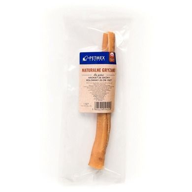 Petmex, gryzak dla psów, krokiet ze skóry rolowany, 25 cm, 1 szt.