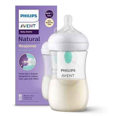 Philips Avent, Responsywne Butelki Natural, Air Free, butelka z wentylem, 260 ml