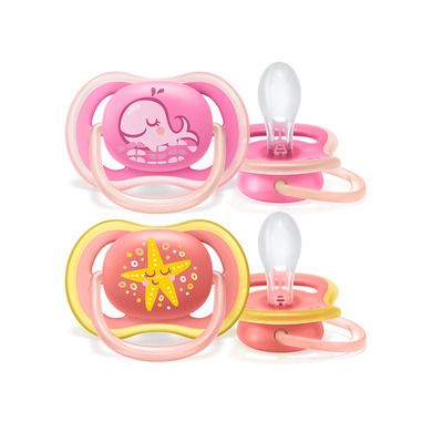 Philips Avent, Ultra Air, girl, smoczek uspokajający, 6-18m, 2 szt.