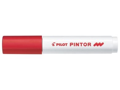 Pilot, Pintor M, marker permanentny, czerwony