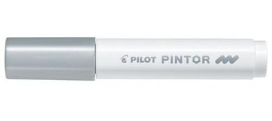 Pilot, Pintor M, marker permanentny, srebrny