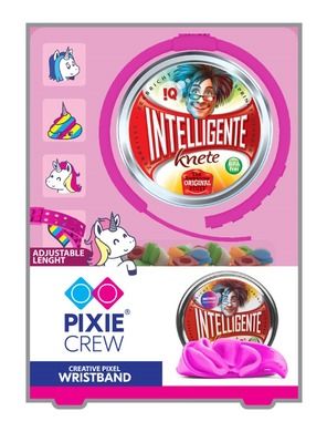 Pixie Crew, Jednorożec, zestaw: kreatywna, silikonowa bransoletka + inteligentna plastelina, purpurowa