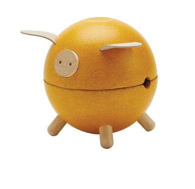 Plan Toys, Barwy sadu, świnka skarbonka, żółta