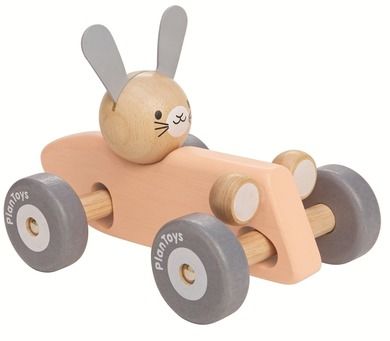 Plan Toys, rajdówka z królikiem, pojazd