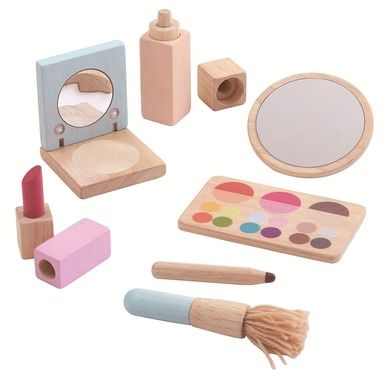 Plan Toys, zestaw do robienia makijażu, drewniany