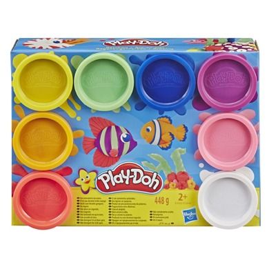 Play-Doh, Tęczowe kolory, 8 tub, zestaw