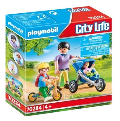 Playmobil, City Life, Mama z dziećmi, 70284
