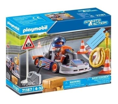Playmobil, Sports & Action, Kierowca kartingowy, 71187