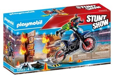 Playmobil, Stuntshow, Pokaz kaskaderski: Motor z płonącą przeszkodą, 70553