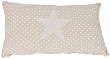 Poduszka beżowa z gwiazdą, 30-50 cm