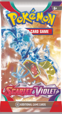 Pokemon TCG: Scarlet and Violet Booster, gra karciana, 10 kart