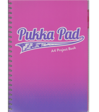 Pukka Pad, kołozeszyt, A4, Fusion Project Book, różowy