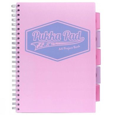 Pukka Pads, kołozeszyt A4, Project Book, pastel różowy
