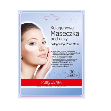 Purederm, Collagen Eye Zone Mask, kolagenowa maseczka pod oczy, 30 szt.