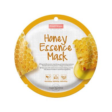 Purederm, Honey Essence Mask, maseczka w płacie, miód, 18g