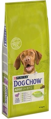 Purina Dog Chow, Adult 1+, karma dla dorosłych psów wszystkich ras, jagnięcina, 14 kg
