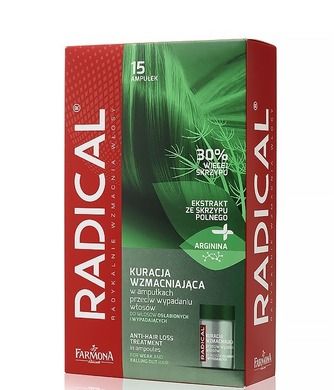 Radical, kuracja przeciw wypadaniu włosów w ampułkach, 15-5 ml