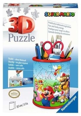 Ravensburger, Super Mario, przybornik-puzzle 3D, do samodzielnego złożenia, 54 elementy