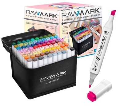 Rawmark, PurePro, promarkery + etui ze stelażem, 80 kolorów