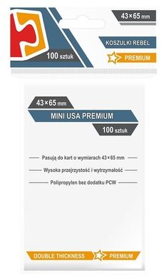 Rebel, koszulki na karty Mini USA Premium, 43-65 mm, 100 szt.