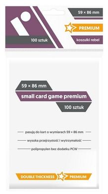 Rebel, koszulki na karty Small Card Game Premium, 59-86 mm, 100 szt.