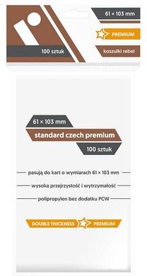 Rebel, koszulki na karty Standard Czech Premium, 61-103 mm, 100 szt.