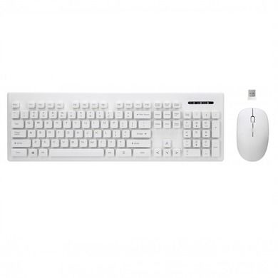 Rebeltec, Whiterun, zestaw bezprzewodowy: klawiatura + mysz, białe
