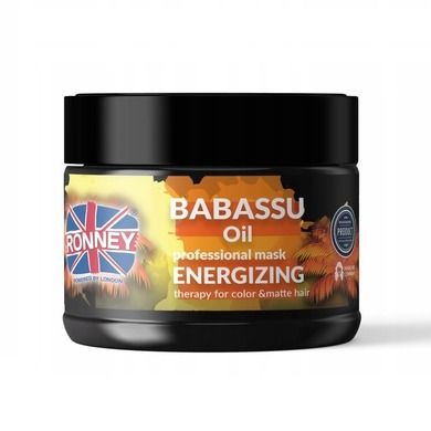 Ronney, Babassu Oil Professional Mask Energizing, energetyzująca maska do włosów farbowanych, 300 ml