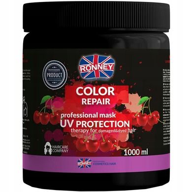 Ronney, Color Repair Professional Mask UV Protection, maska chroniąca kolor z ekstraktem z wiśni, 1000 ml