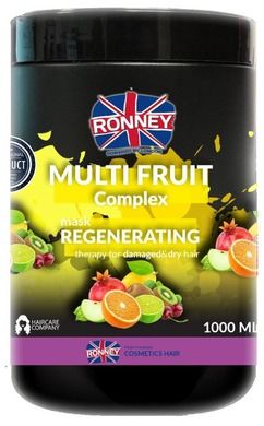 Ronney, Multi Fruit Complex, Professional Mask Regenerating, regenerująca maska do włosów zniszczonych, 1000 ml