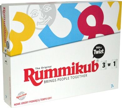 Rummikub 3w1, gra towarzyska